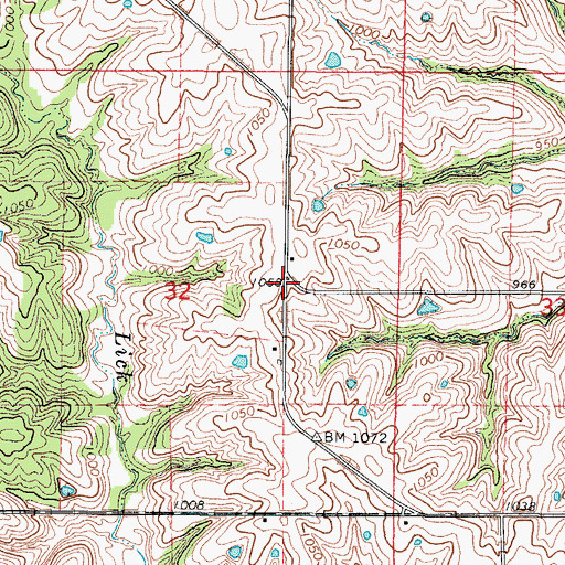 Topographic Map of Brucewell, IA