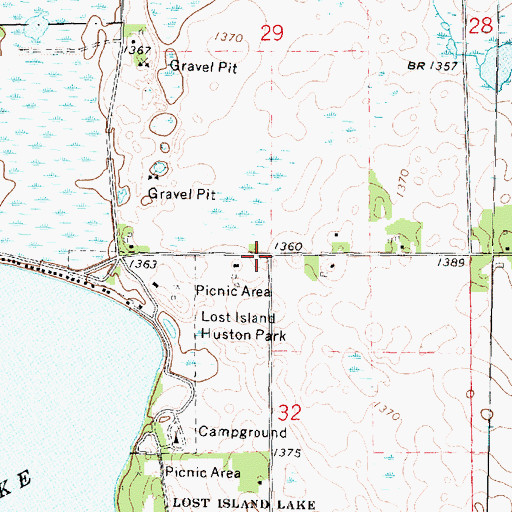 Topographic Map of Long Island Marsh Public Hunting Area, IA