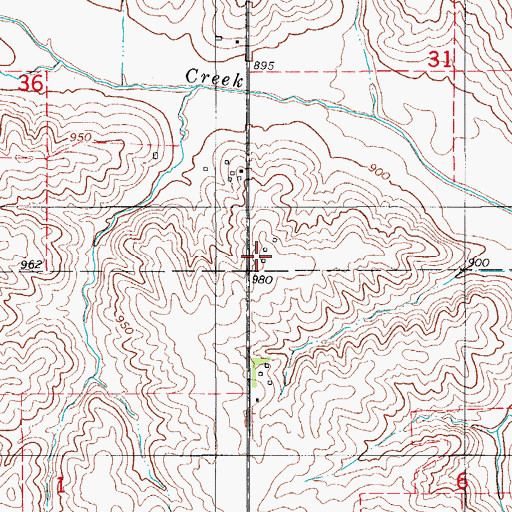 Topographic Map of KGRN-AM (Grinnell), IA