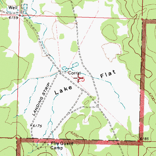 Topographic Map of Lake Flat, AZ