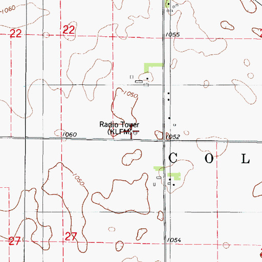 Topographic Map of KWBG-FM (Boone), IA