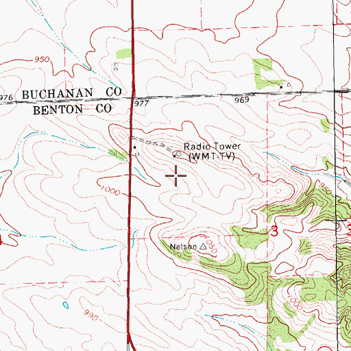 Topographic Map of KGAN-TV (Cedar Rapids), IA