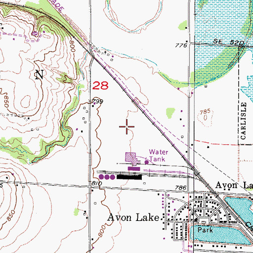 Topographic Map of Township of Allen, IA