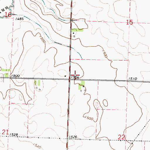 Topographic Map of Township of Allison, IA