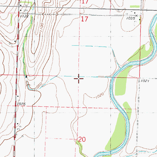 Topographic Map of Township of Anderson, IA
