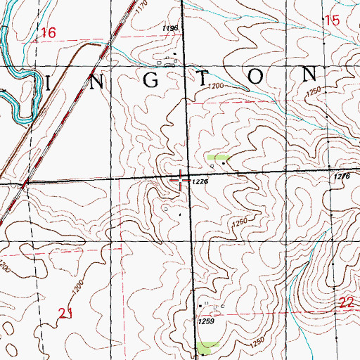 Topographic Map of Township of Arlington, IA