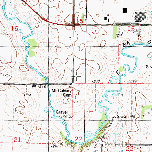 Topographic Map of Township of Armstrong Grove, IA