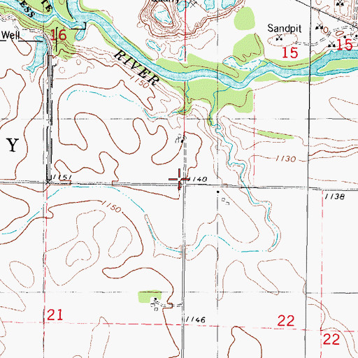Topographic Map of Township of Avery, IA