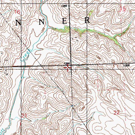 Topographic Map of Township of Banner, IA