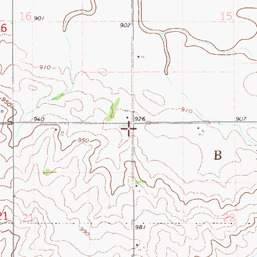Topographic Map of Township of Beaver, IA