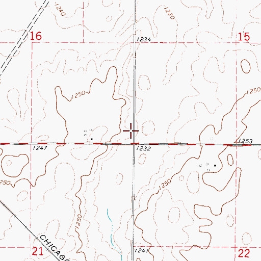 Topographic Map of Township of Belmond, IA