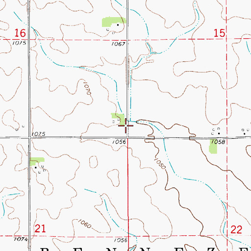 Topographic Map of Township of Bennezette, IA