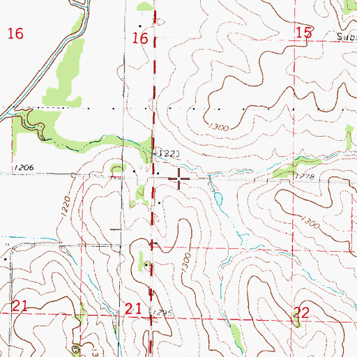 Topographic Map of Township of Benton, IA
