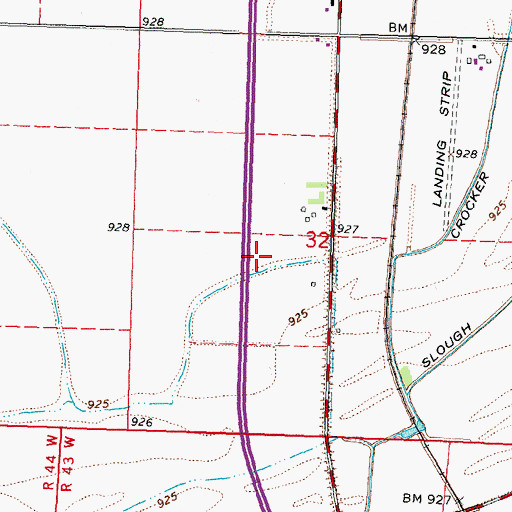 Topographic Map of Township of Benton, IA
