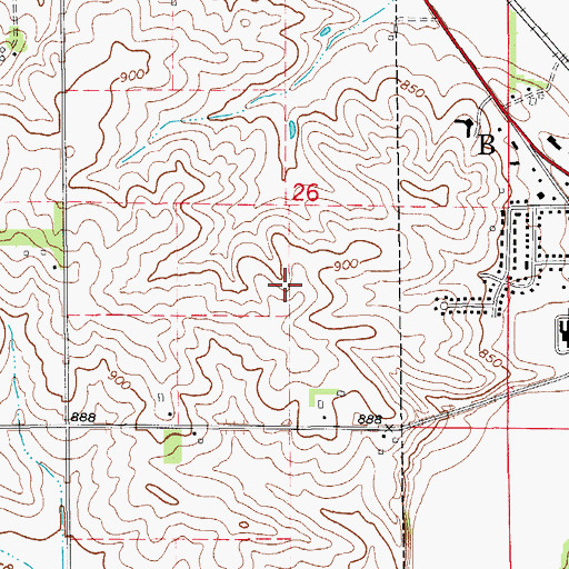 Topographic Map of Township of Big Creek, IA