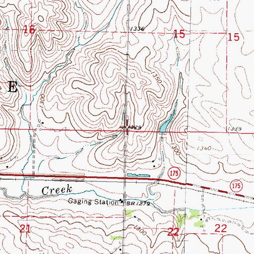Topographic Map of Township of Blaine, IA