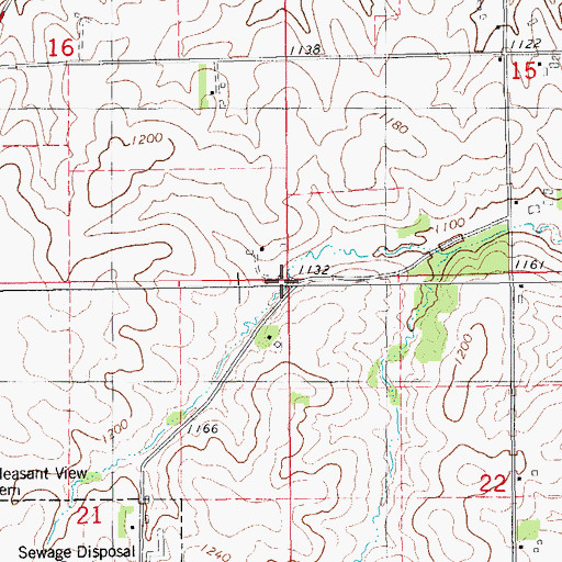 Topographic Map of Township of Bloomfield, IA