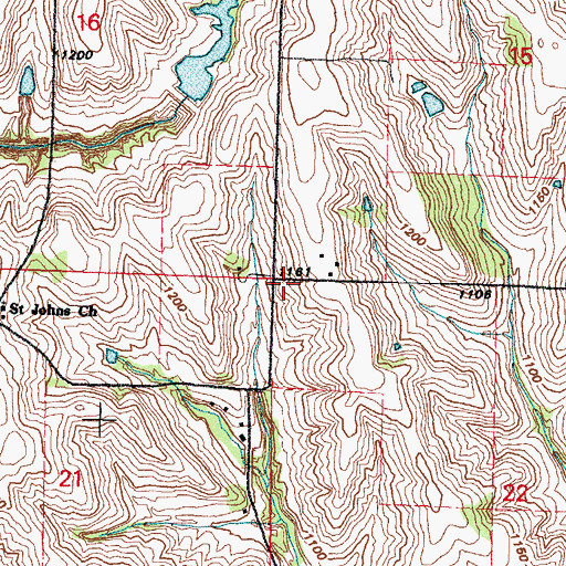 Topographic Map of Township of Boomer, IA