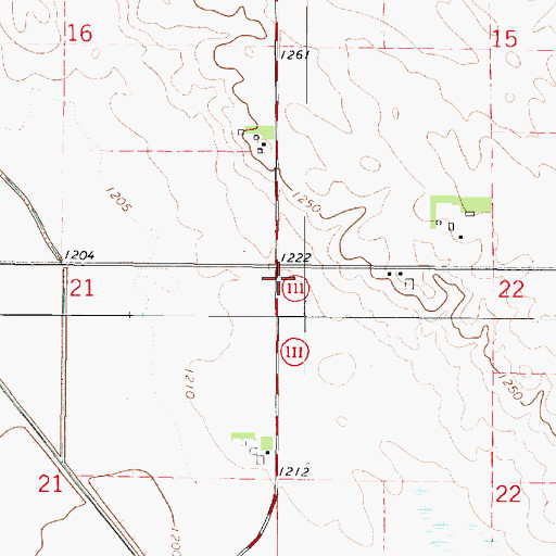 Topographic Map of Township of Britt, IA