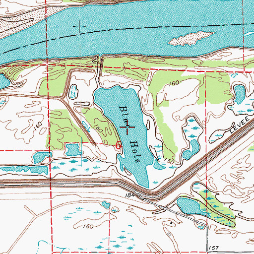 Topographic Map of Blue Hole, AR