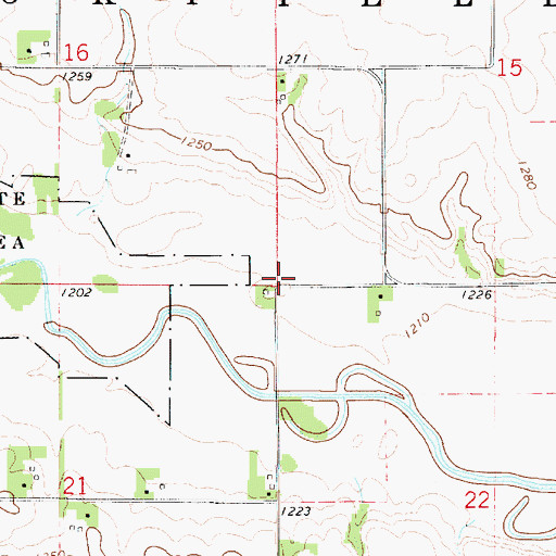 Topographic Map of Township of Brookfield, IA