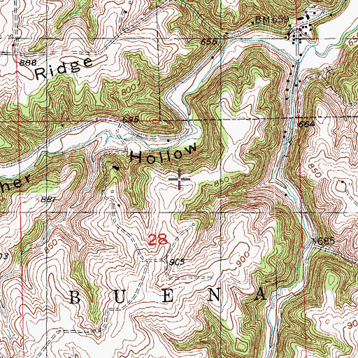 Topographic Map of Township of Buena Vista, IA