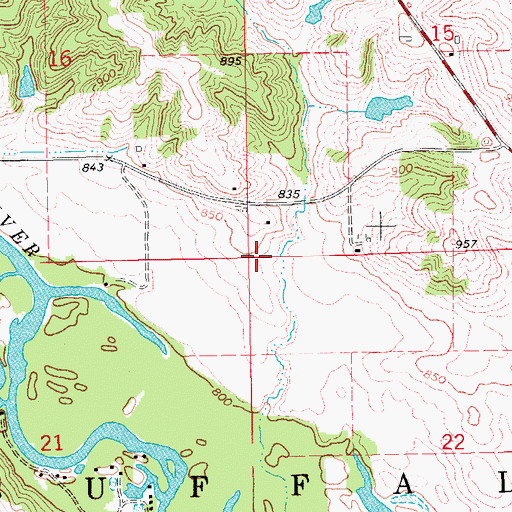 Topographic Map of Township of Buffalo, IA