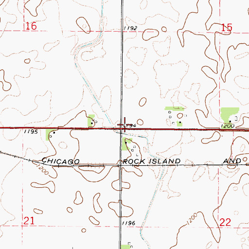 Topographic Map of Township of Buffalo, IA