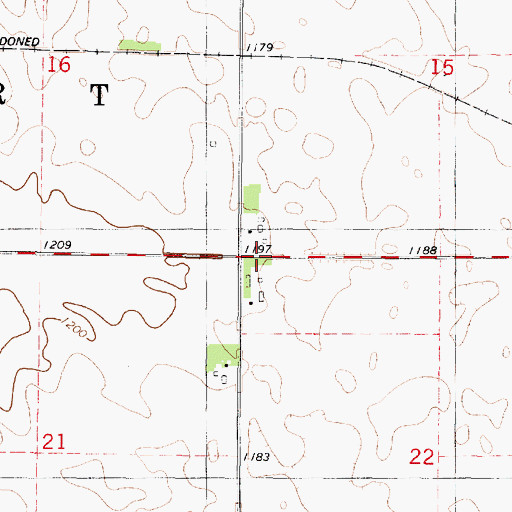 Topographic Map of Township of Burt, IA