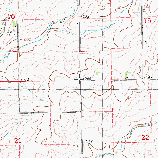 Topographic Map of Township of Byron, IA