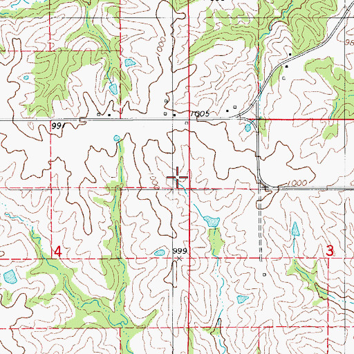 Topographic Map of Township of Caldwell, IA