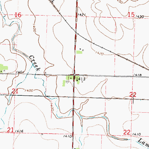 Topographic Map of Township of Carroll, IA