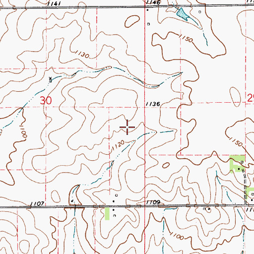 Topographic Map of Township of Cedar, IA