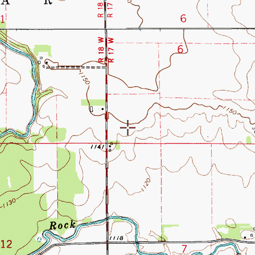 Topographic Map of Township of Cedar, IA