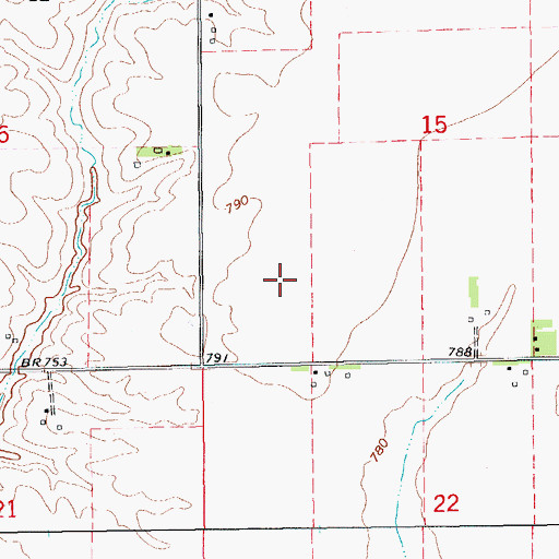 Topographic Map of Township of Cedar, IA