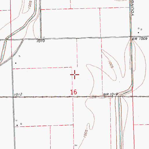 Topographic Map of Township of Cincinnati, IA