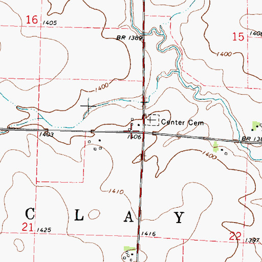 Topographic Map of Township of Clay, IA
