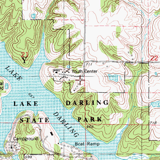 Topographic Map of Township of Clay, IA