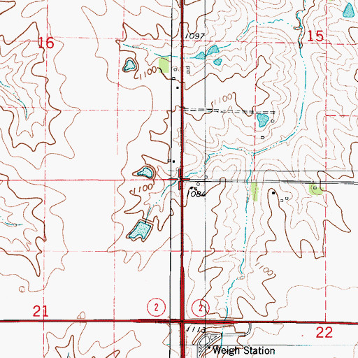 Topographic Map of Township of Clay, IA