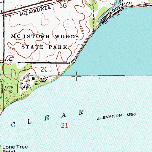 Topographic Map of Township of Clear Lake, IA