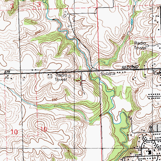 Topographic Map of City of Clinton, IA