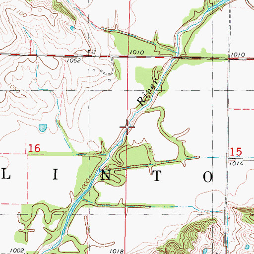 Topographic Map of Township of Clinton, IA