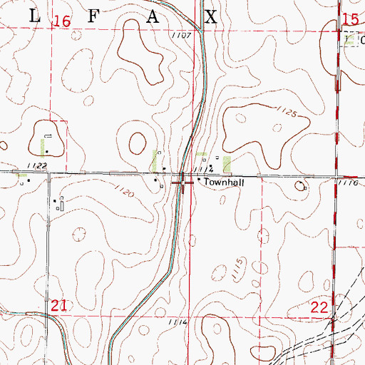Topographic Map of Township of Colfax, IA