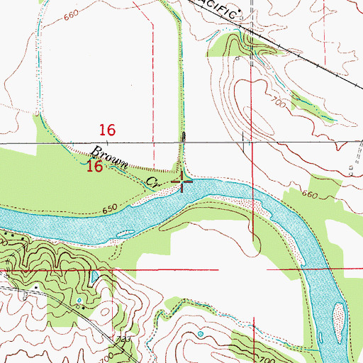 Topographic Map of Township of Columbia, IA