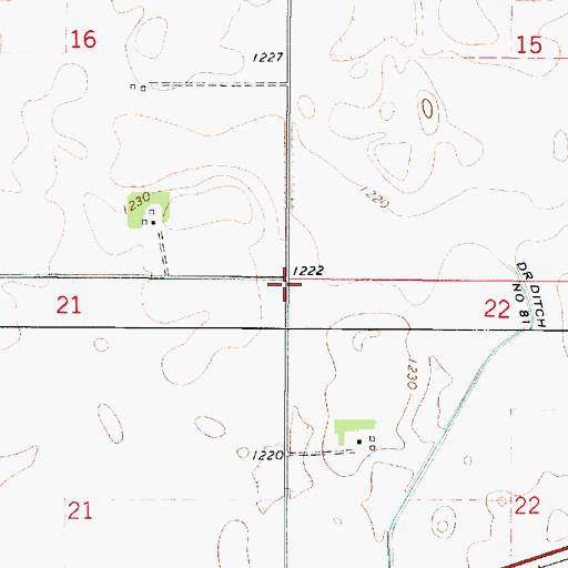 Topographic Map of Township of Concord, IA