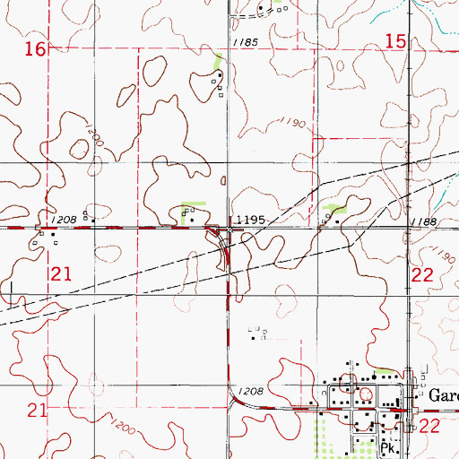 Topographic Map of Township of Concord, IA