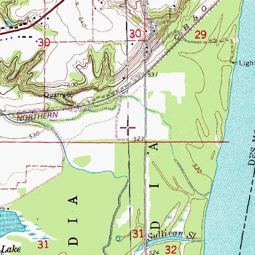 Topographic Map of Township of Concordia, IA