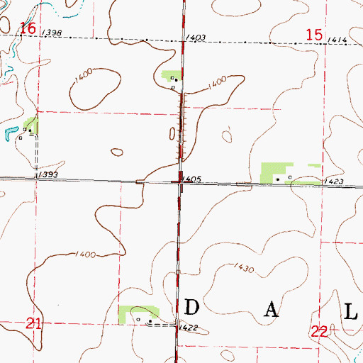 Topographic Map of Township of Dale, IA