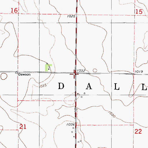 Topographic Map of Township of Dallas, IA