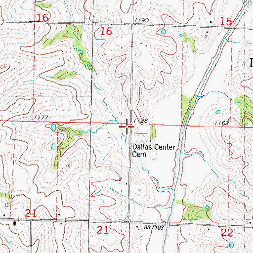 Topographic Map of Township of Dallas, IA